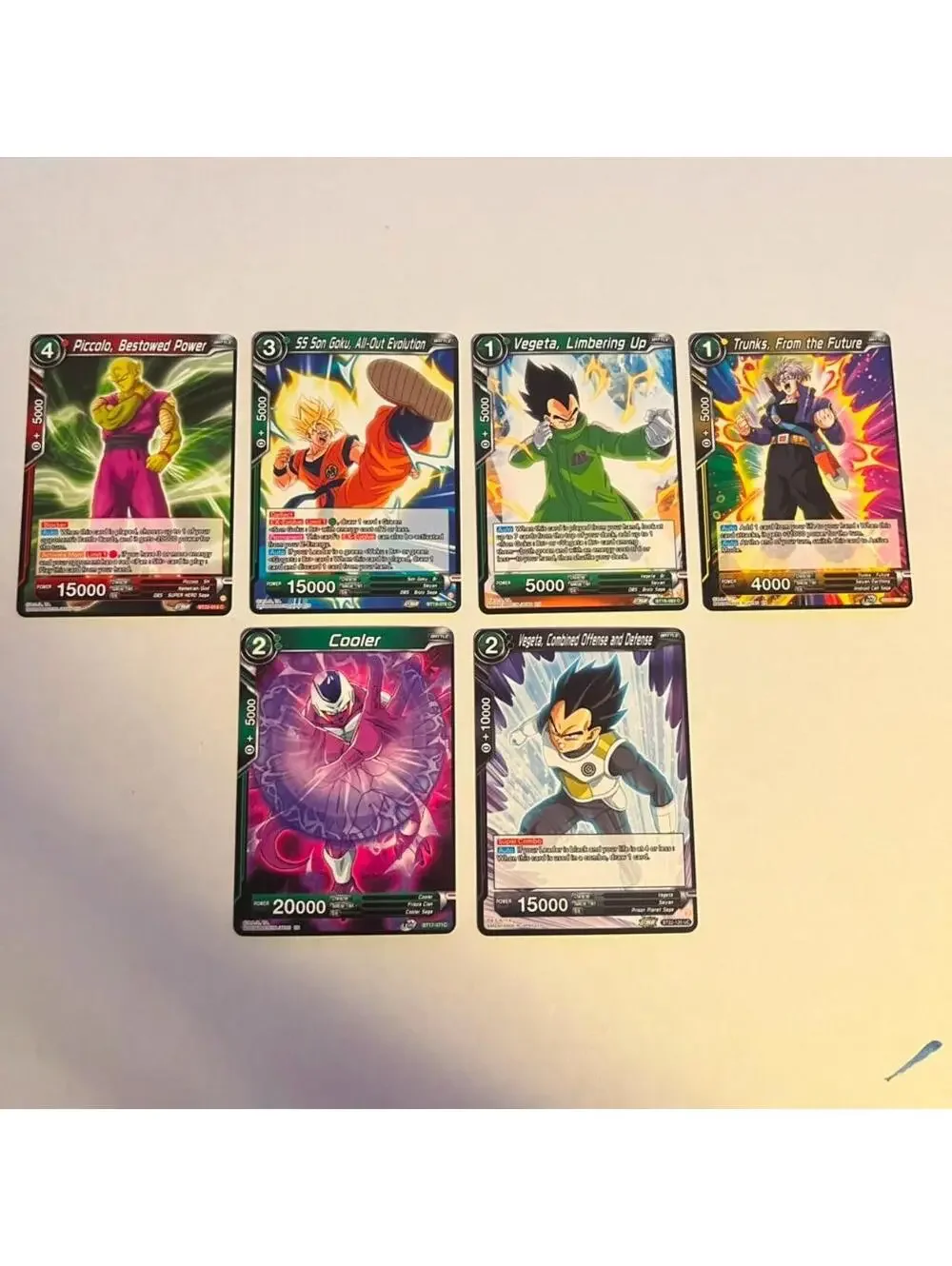 Dragon Ball Super Lot 6x Piccolo Goku Vegeta Trunks Cooler